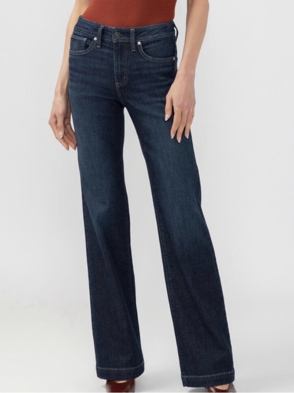 Silver Avery High Rise Trouser Jeans Size 32